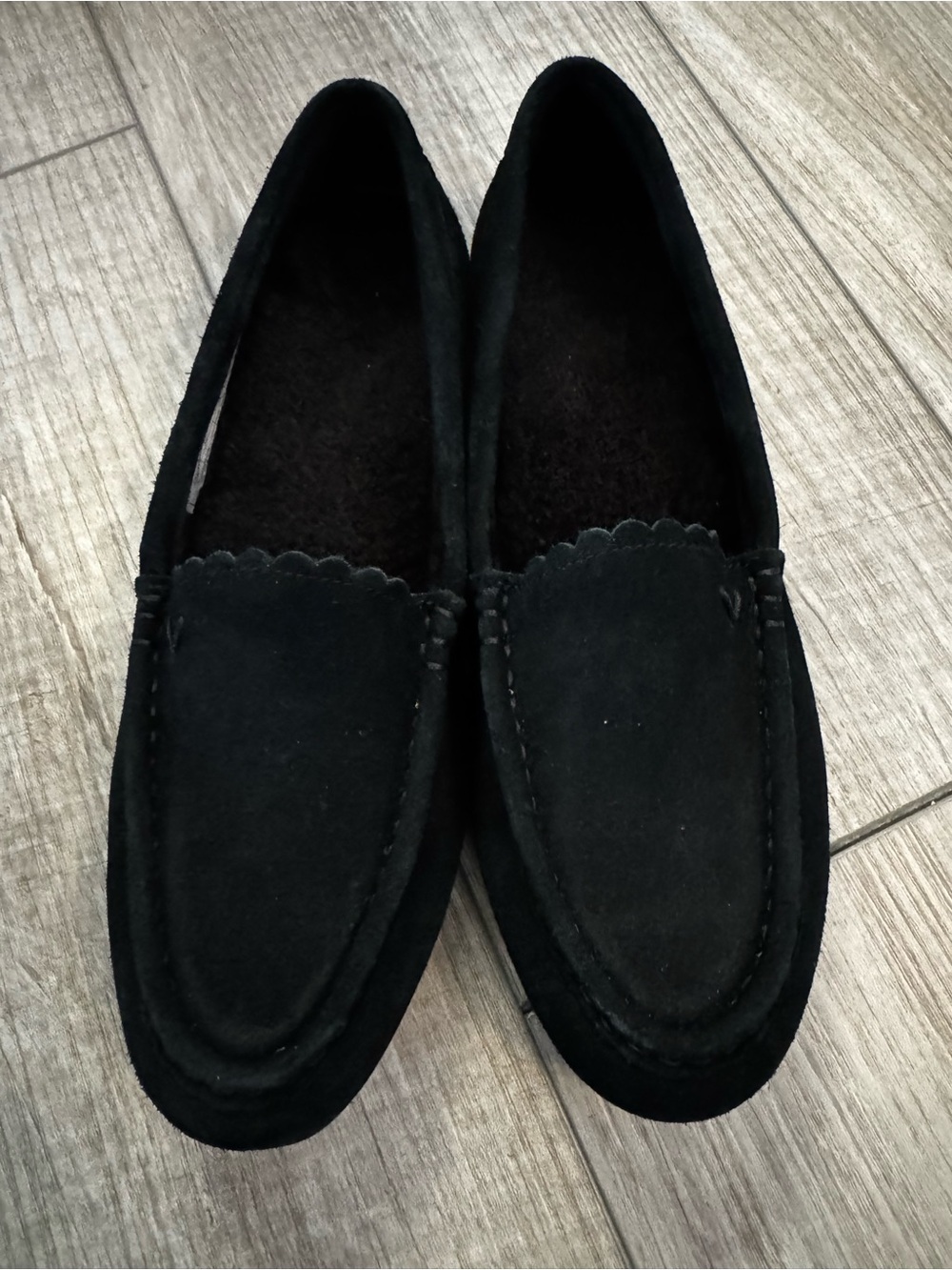 Vionic McKenzie Black Suede Loafers Women’s Size 6
